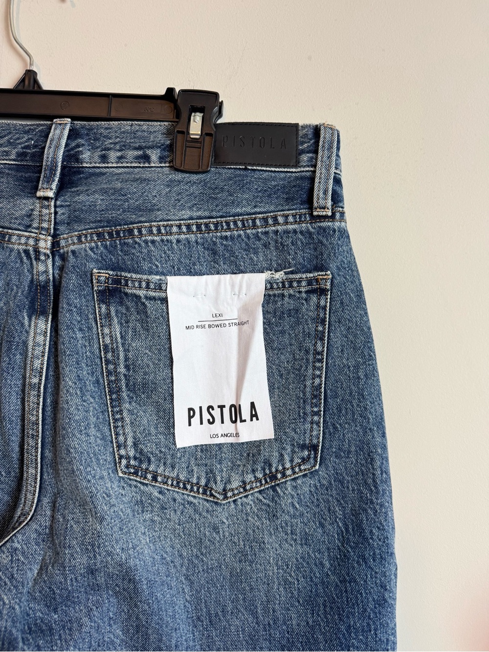 NWT Pistola Lexi Mid Rise Bowed Straight In Artisan Jeans 30 - Picture 11 of 11